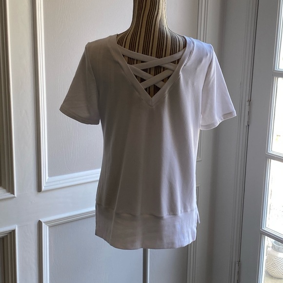 3 for $18 90 degree by Reflex cotton stretchy workout tee - Picture 3 of 4